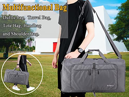 Image of Woogwin Travel Duffel Bag Large Foldable Waterproof Overnight Bag for Beach Swim Bags Pool Sports Gym