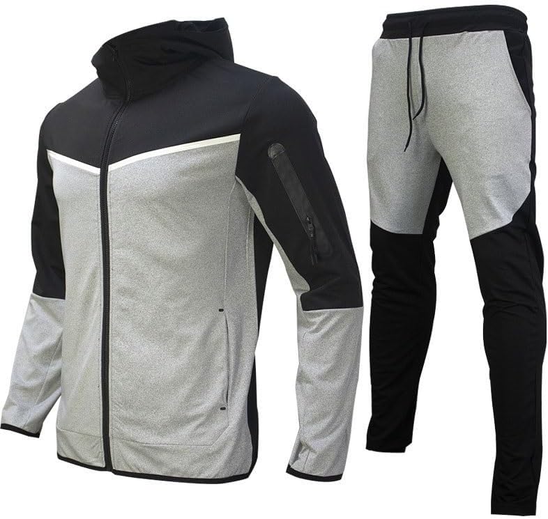 Men's Sports Casual Suits Outdoor Mountaineering Suits Casual Thickened Hooded Long-sleeved Sportswear