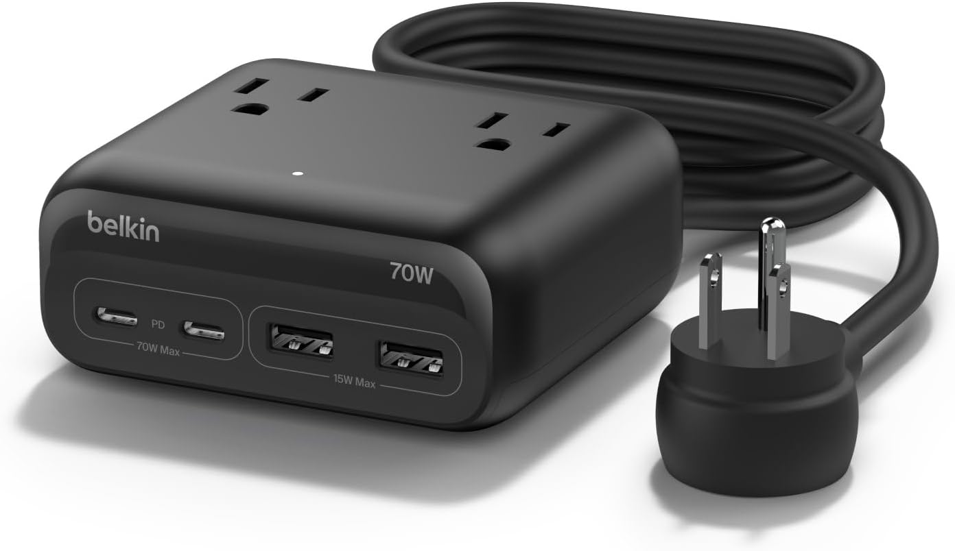 Belkin GaN Charging Station 70W, 7-in-1 Dual USB C...