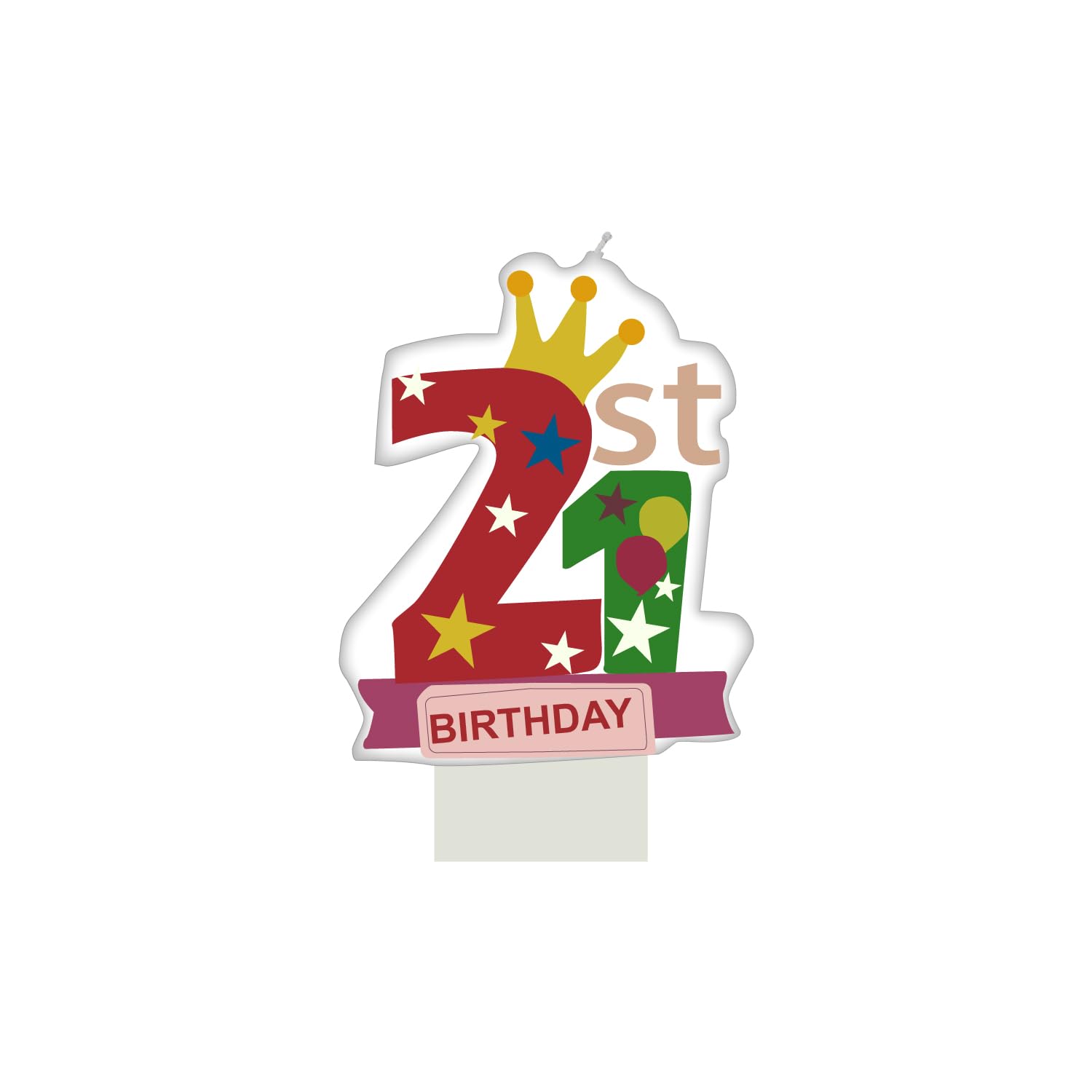 Aex Red Candles 21St Birthday Candles Birthday Cake Candles Topper Birthday Cake Topper Parties Weddings Company Anniversaries (8Cm Tall Red)