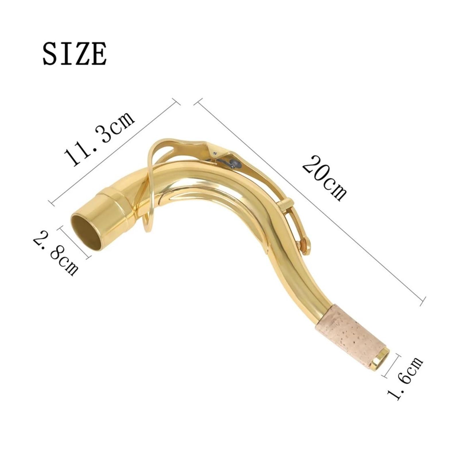 Zubehör Anfänger Saxophone Sax Bend Neck Tenor Saxophon Zubehör Messing Sax Ersatzteil Saxophon Bend Neck Instrumente Zubehör