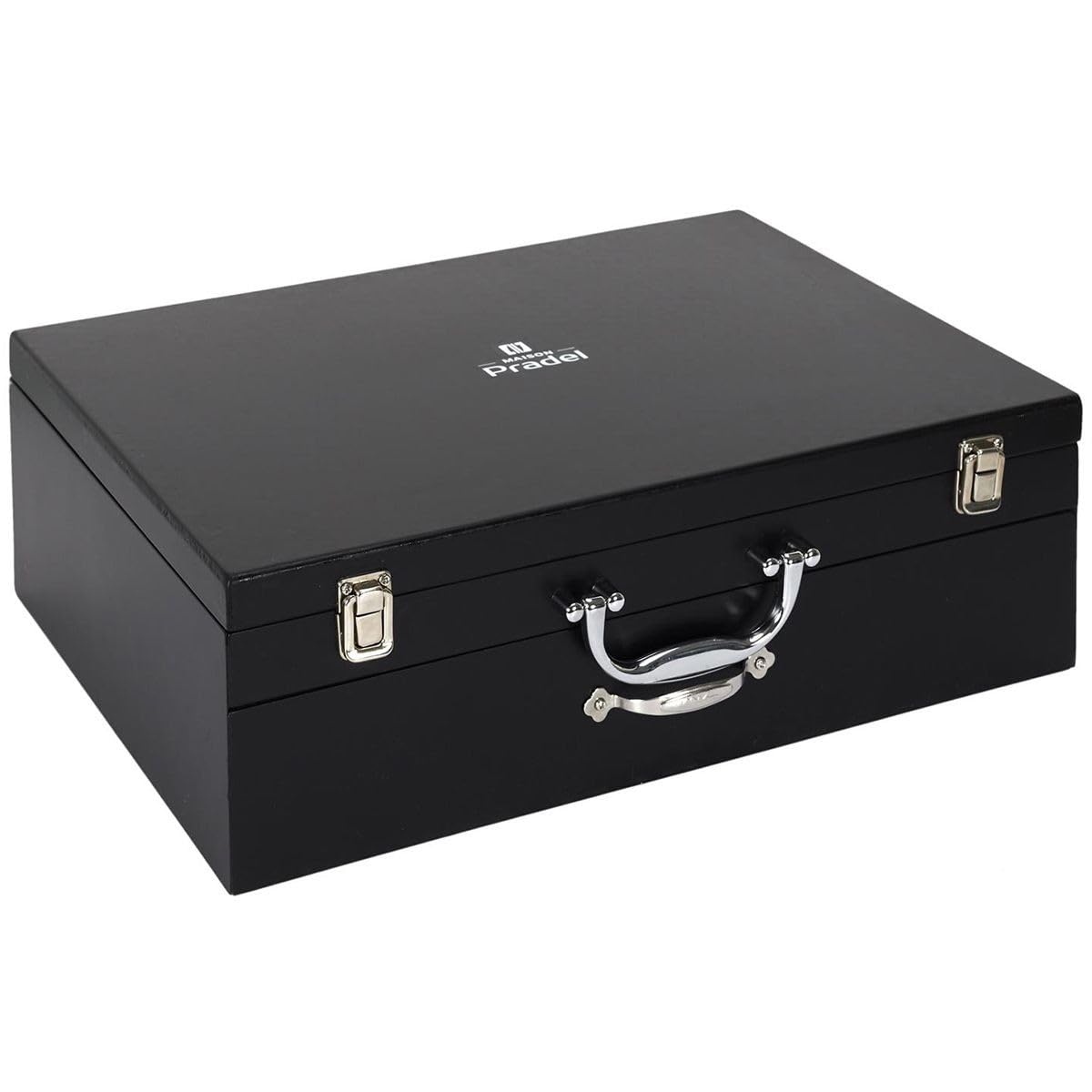 Ménagère 84 Pièces "Coffret Bois" 45cm Noir