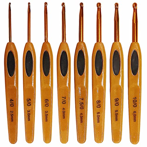 Crochet Hooks Set,Ergonomic Crochet Hooks with Number Marks for Grandmothers,Moms,Children,Beginners