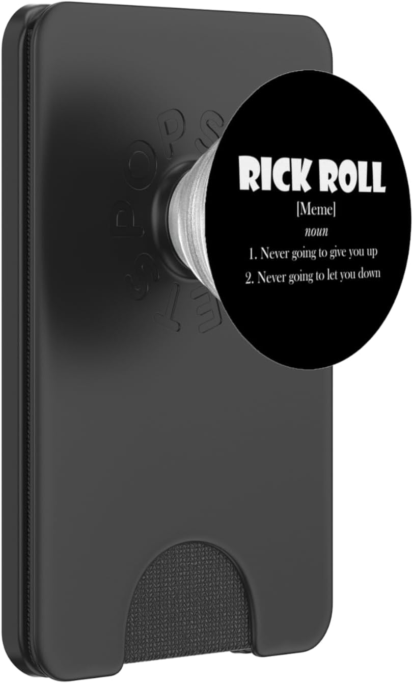 Rick Roll Definition Funny Early 2000's Prank Meme Rick Roll PopSockets PopWallet for MagSafe
