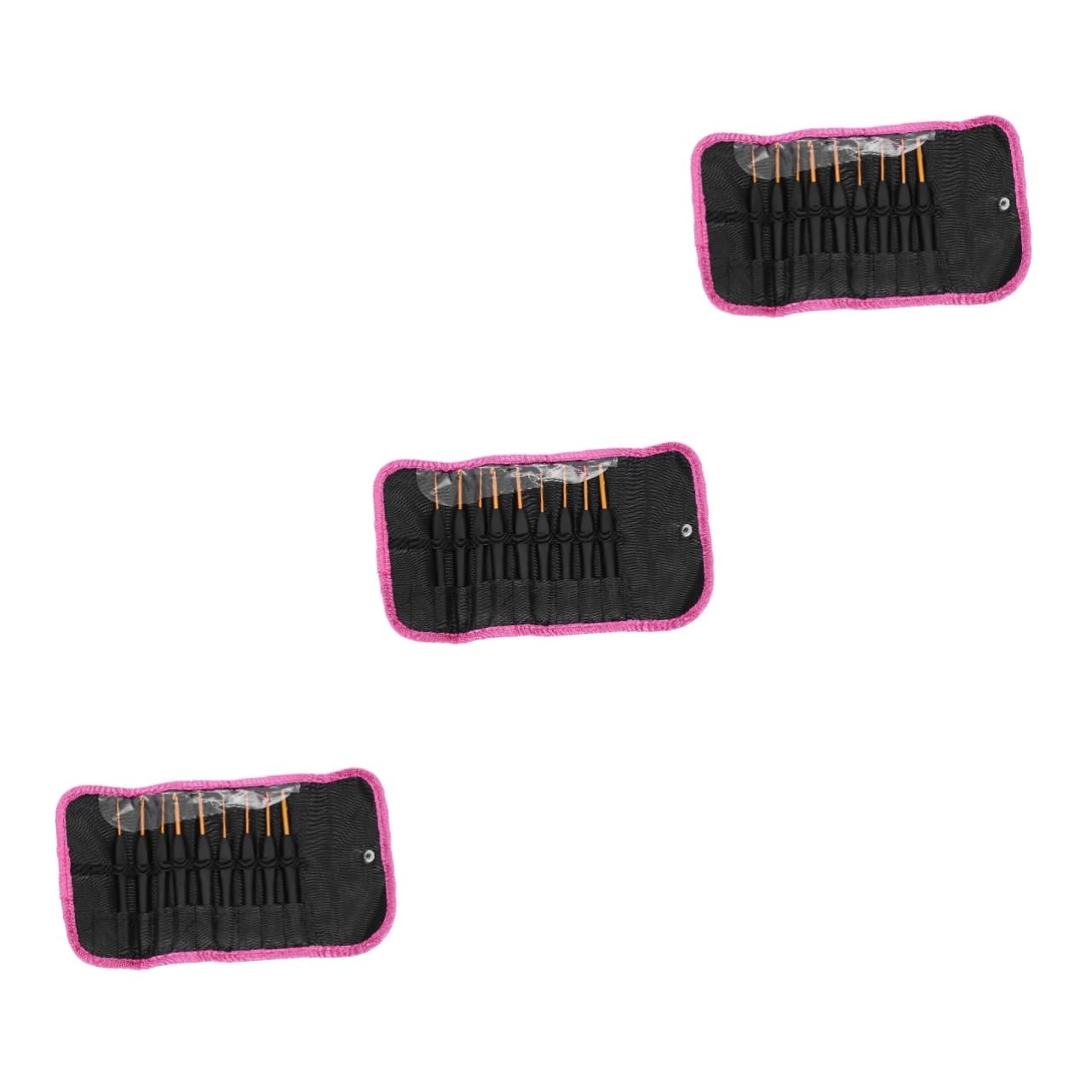 3 Juegos ganchillo negro pañuelos fular hat agujas ganchillo calcetines de knitting puntada patas enhebrador tejeduría manos agujas de coser de aluminio suéter crochet agujas
