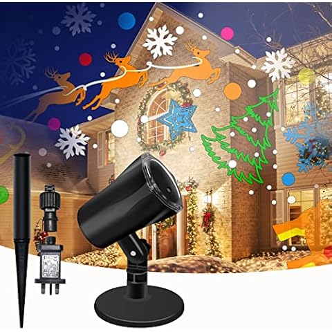 Christmas Projector Outdoor, LED Christmas Light Projector, IP44 Waterproof Xmas Projector Outdoor for Christmas Decoration Cover