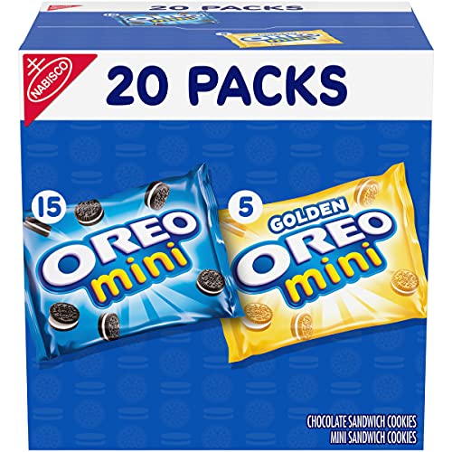 OREO Mini Mix Sandwich Cookies Variety Pack, 20 - 1 oz Snack Packs