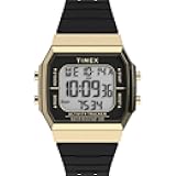 Timex Unisex Activity Tracker 40mm Watch - BlackStrap Digital Dial Gold-Tone Case