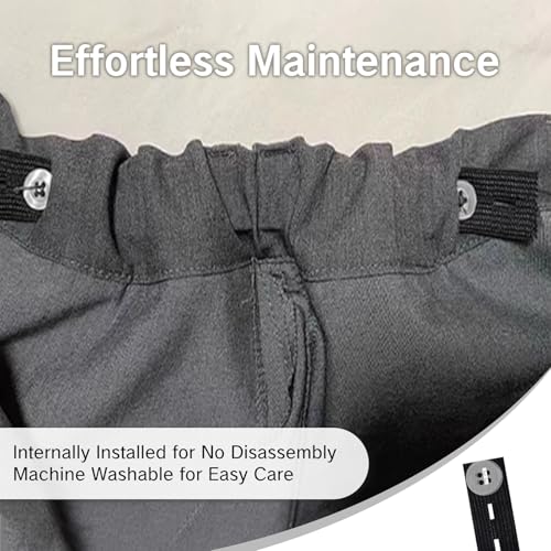 6 Packs Pant Waist Tightener Adjuster for Loose Pants Adjustable Waistband Size Clips Jeans Button Tighteners for Women Men Make Jeans Smaller Easy Fit Waist Adjusting Band Black3