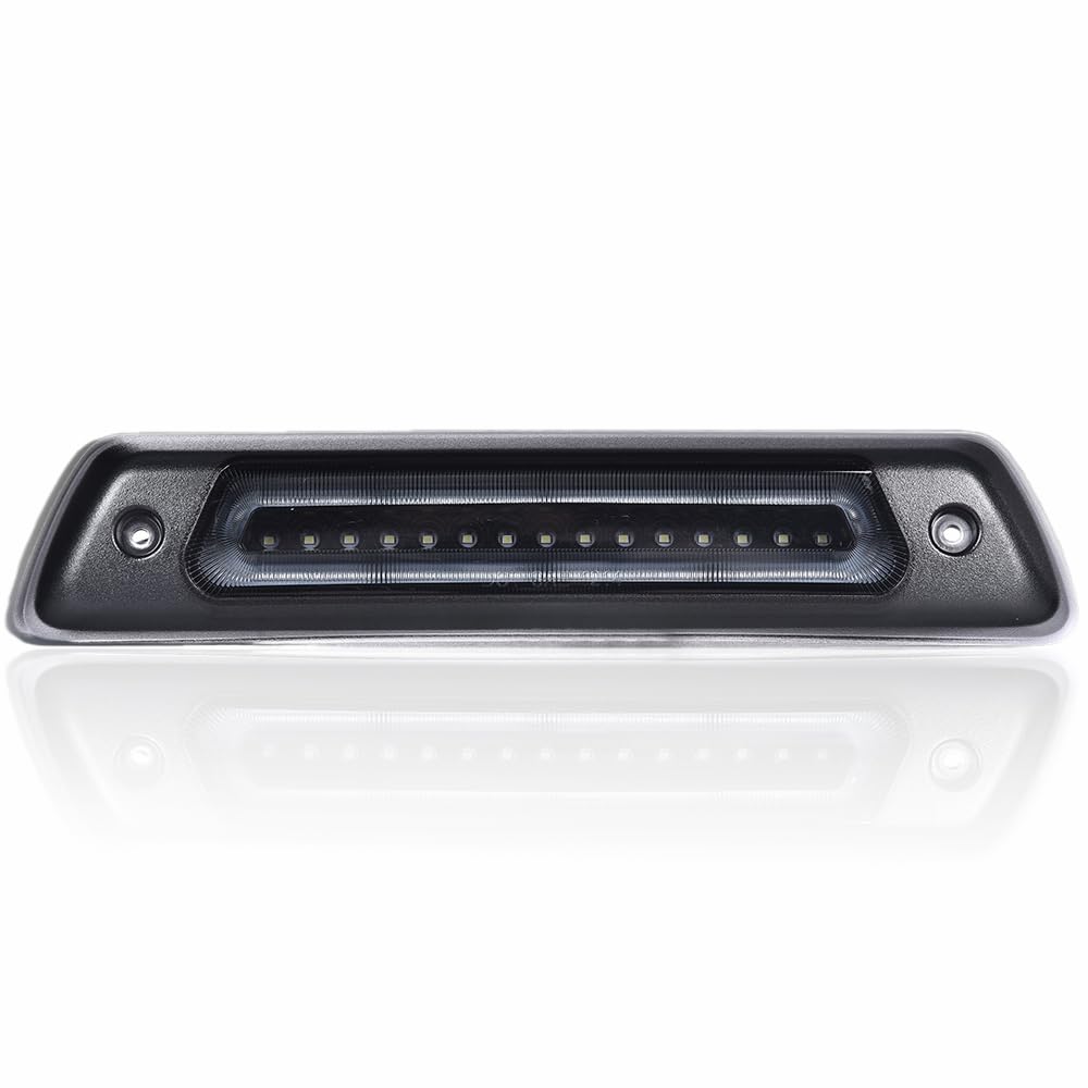 PIT66 LED 3rd Brake Light, Compatible with 09-14 Ford F150 Rear High Mount Stop Parking Lights Assembly Third Brake Cargo Lamps Black Housing Smoky Lens