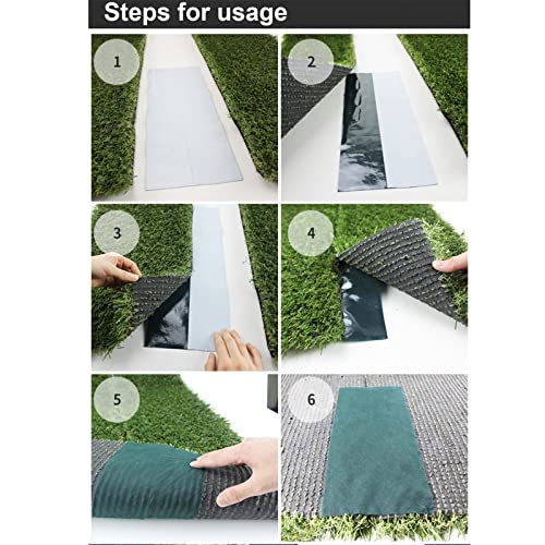 Image of Synthetic Grass Tape, Non-Woven Self-Adhesive Lawn Seaming Tape with Non-Slip Backing, Secure Artificial Turf and Carpet Connection Tape