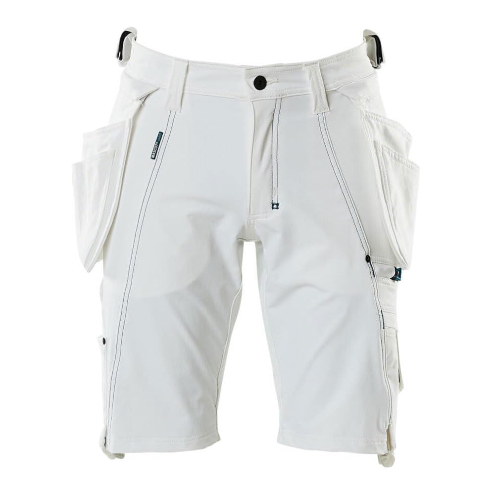 Mascot 17149-311-06 Advanced Cordura Ultimate Stretch Geringes Gewicht Shorts mit Hängetaschen, Weiß, C54 Größe