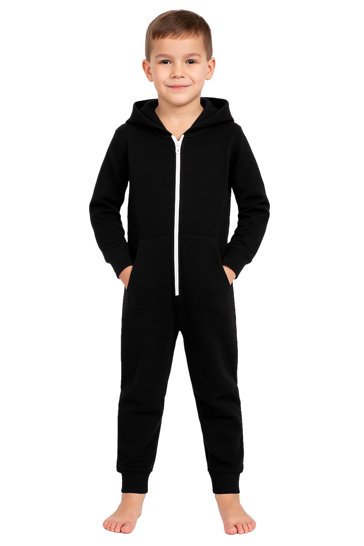 Girls Boys A2Z Onesie One Piece Zip Up Hooded Super Soft Fleece Warm Winter Jumpsuit Comfortable For Unisex 2-13