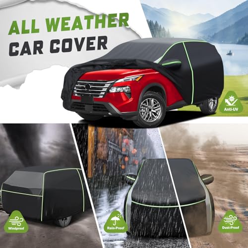 Image of Mixsuper Liner Car Cover for Nissan Rogue 2008-2026, 7 Layers Waterproof All Weather Car Covers for Rogue, Windproof Snowproof Rain Sun UV Dust Snow Protection Full Outdoor Exterior Car Covers