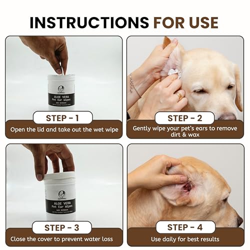 Image of Foodie Puppies Anti-Bacterial Pet Ear Wipes 150 Pieces - (Pack of 2) for Dogs, Cats and Other Small Animals | Daily Care Ear Wipes Suitable for Cleaning Stains, Ear Debris, Wax, Odor, Dirt