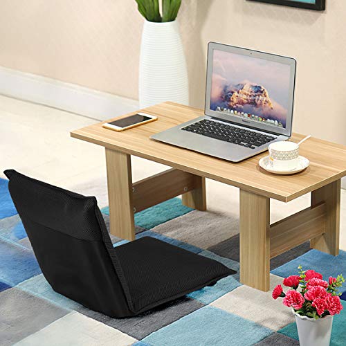 Image of Giantex Floor Chair with Back Support, 6 Adjustable Position, Folding Sleeper Bed, Video Game Chairs for Meditation Reading Watching TV, Floor Gaming Chair, Black