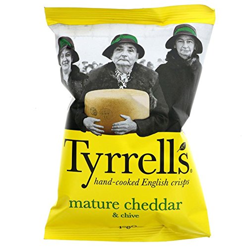 (10 PACK) - Tyrrells - Cheese & Chive Crisps | 40g | 10 PACK BUNDLE