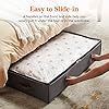 Lifewit 95L 4 Pack Under Bed Storage Containers, Large Capacity Blanket Storage Bags with Reinforced Handle, Organization and Storage for Comforters, Sheets, Clothes, Bedroom, College Dorm, Grey