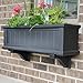 Mayne Cape Cod 3ft Window Box - Black - 36in L x 11in W x 10.8in H - with 6.5 Gallon Built-in Water Reservoir (4840-B)