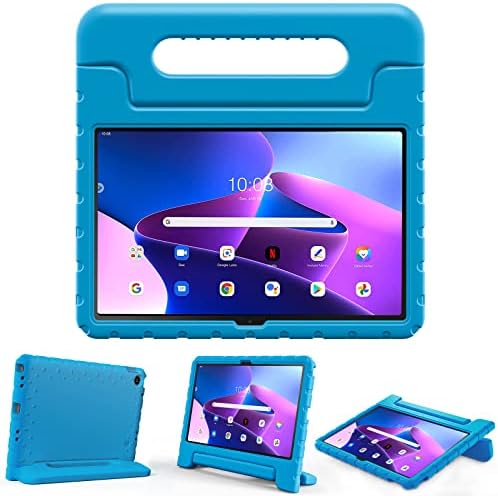 ProCase Kids Case for Lenovo Tab M10 Plus 2022 3rd Gen 10.6 Inch, Shockproof Lightweight Portable with Handle Baby Friendly Case for Tab M10 Plus 10.6" 2022 TB-125F/128F –Blue
