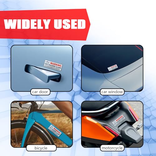 Image of 3PCS 1.6 x 3.2 Inch Warning GPS Alarm System Car Stickers, Automotive Decals, Self Adhesive Car Warning Stickers, Vinyl Car Window S tickers Car Exterior Accessories Universal for SUV Van