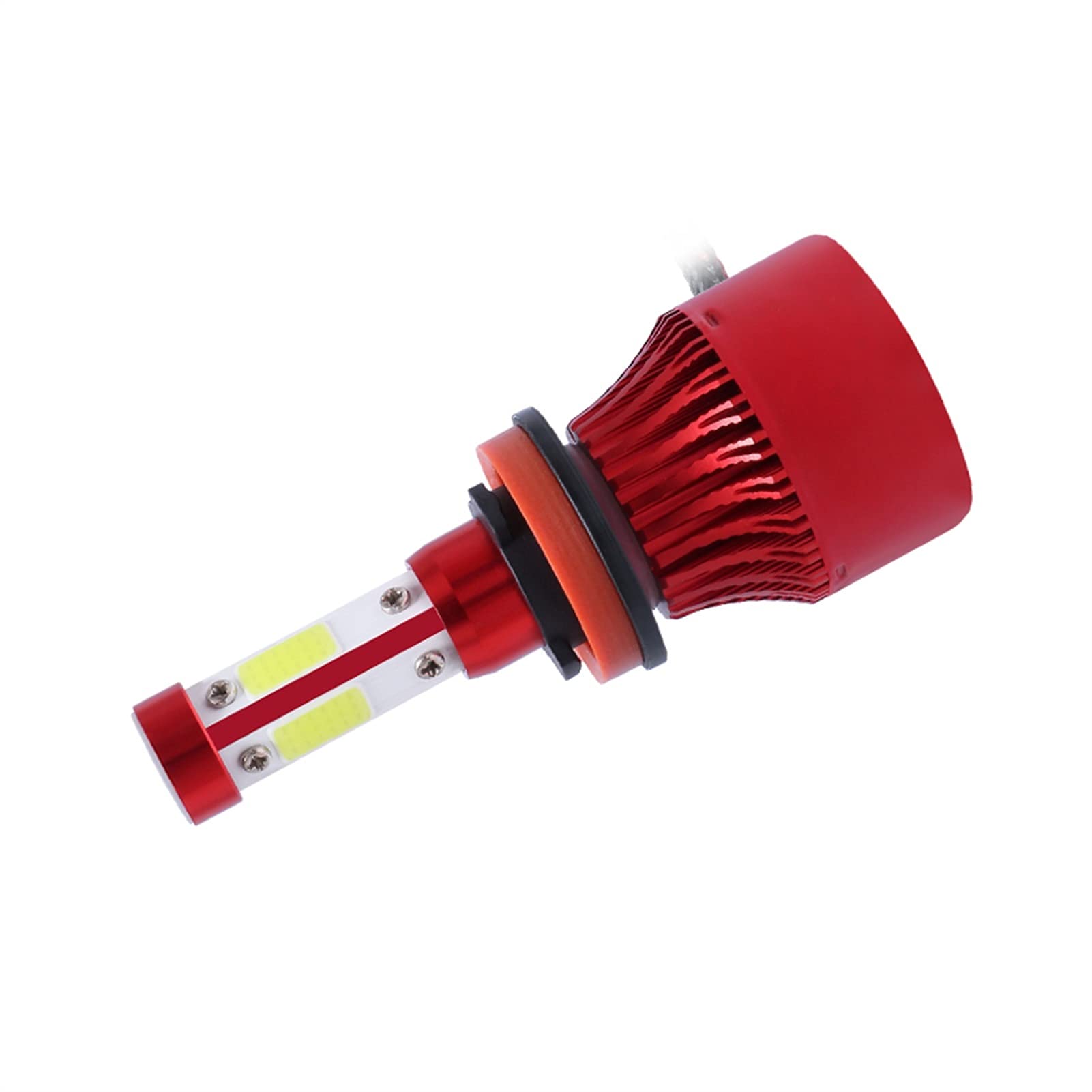 Żarówka ledowa 2 sztuk świateł samochodu H4 LED H7 12000LM H11 LED LED Lampa samochodowa Żarówki H1 H8 H9 9005 9006 HB4 Turbo 12 V 6000K LED Motocykl Light (Color : Red Color, Size : H7)