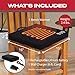 Bench Warmer Portable Battery Heated Stadium Seat Cushion. with Rechargeable Power Pack Included. Rugged Cordura Fabric, Black
