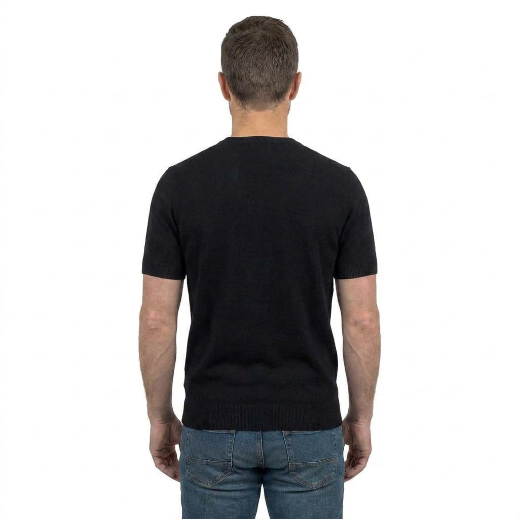 Dalle Piane Cashmere Herren T-Shirt 100% Baumwolle Kurzarm