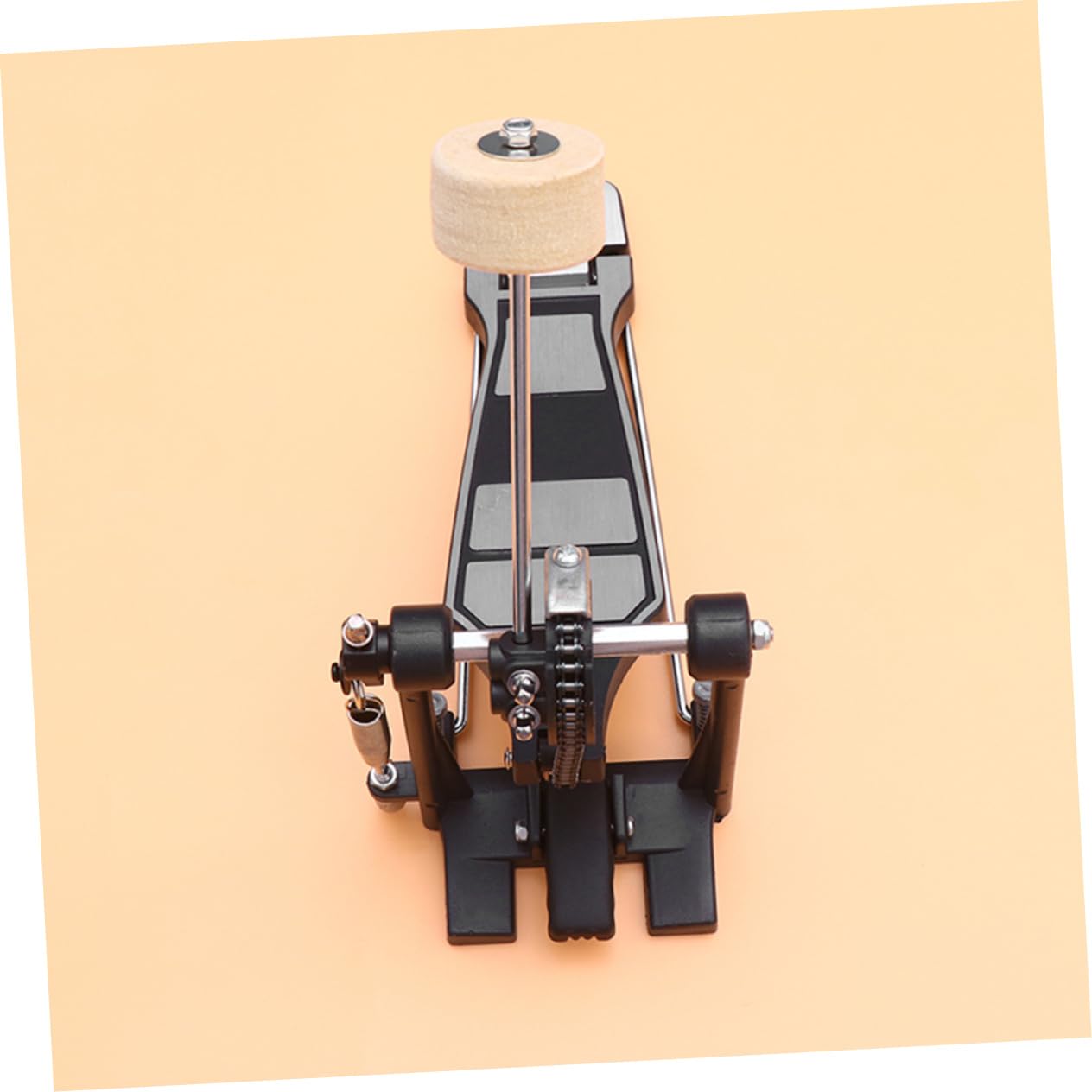 Pedale per Cassa Batteria in Lega con Battente in Feltro Regolabile per Angolo e Altezza, Accessorio per Batteria per Kit da Batterista