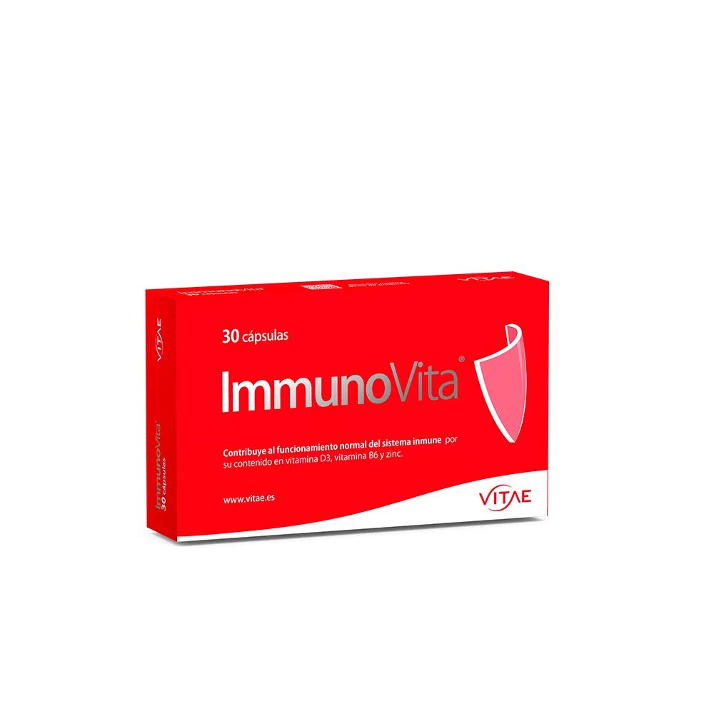 Vitae – ImmunoVita 30 Cápsulas | Betaglucanos de Levadura, Vitamina D3, Vitamina B6 y Zinc | Activación de Defensas | Refuerzo del Sistema Inmunitario