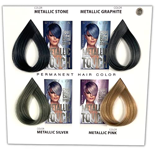 Silber Haarfarbe Rubélia Metallic Touch permanente Haarfarbe