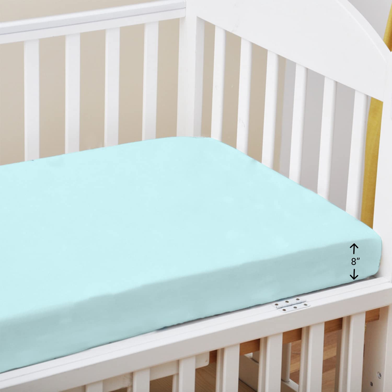 Pizuna Toddler Crib Pillow Cases 33x46cm Baby Blue, 2pc 400 Thread Count 100% Long Staple Cotton Luxurious Sateen Weave Baby Small Pillow Cases For Crib Bed By — view 77