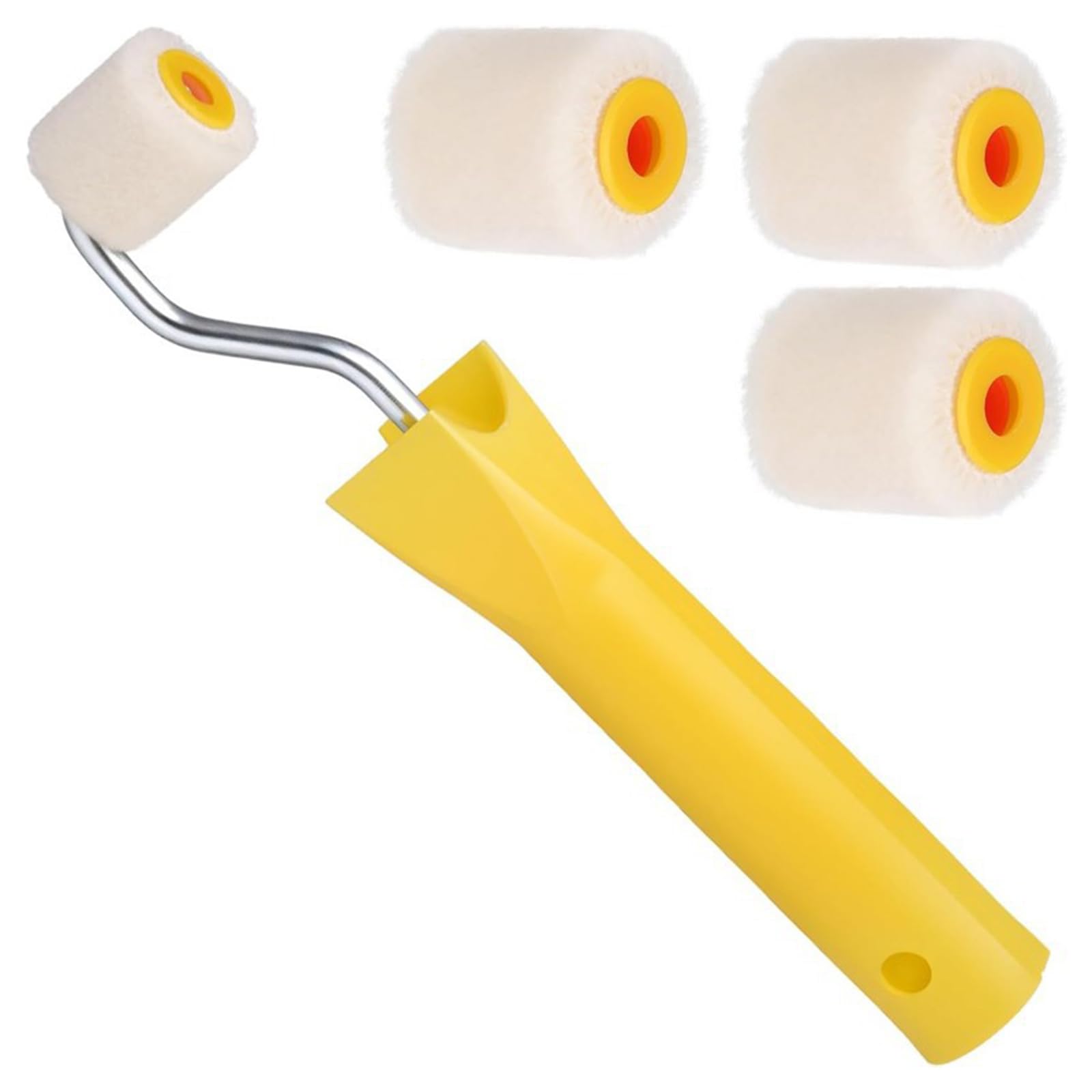 Zbiianxer Efficient Touch Paint Rollers 1Inch Small Brush Head Roll Brush For Smooth Trim Edges And Corner Applications Miniature Paint Rollers
