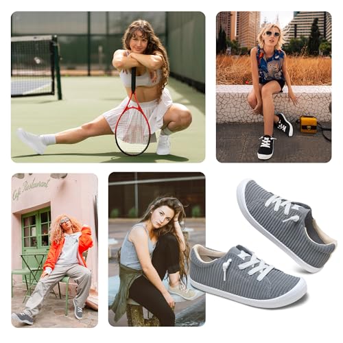 Image of AISFAESㅤ Mesh Slip On Shoes Women Comfort Knit Slip On Loafer Casual Fashion Sneaker Lightweight and Breathable Walking Flats