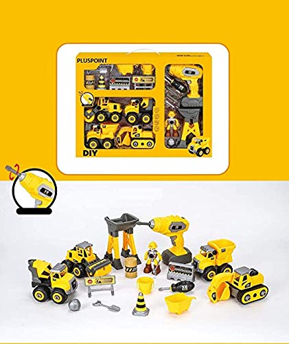 Neelmadhav Enterprise DIY Toy Vehicles Set Assembly Toy Farm Truck Construction Set,Play Set with Screwdriver Toy for 3 Year Old Boys,Kids,Girls,DIY Assembling Excavator Set.