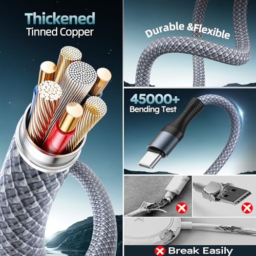 Image of Cruise Essentials 2026, 3 in 2 Multi Charging Cable for iPhone Watch Charger /iPhone 17 /IP, iWatch Charger, Travel Camping Essentials Compatible with iWatch 11-2 /Ultra /iPhone 17-8,Car (6FT, White)