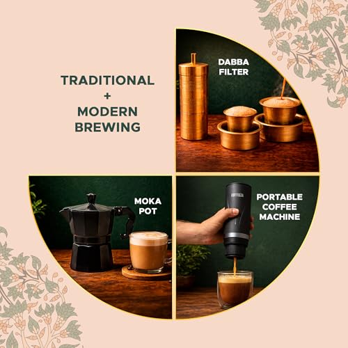 Image of Coffeeza South Indian Ground Filter Coffee - Authentic 80:20 Coffee & Chicory Filter Blend | Fine Grind for Filter Coffee | Medium-Dark Roast | Chikmagalur Origin | 250g