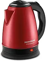 Chaleira Elétrica Mondial Pratic Inox CE-06-R CHALEIRA ELÉTRICA-220V-VERMELHO/INOX