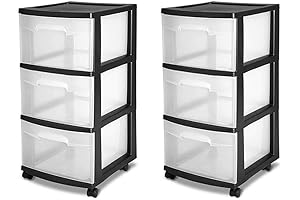 3 Drawer Storage Cart - 2-Pack