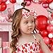 YanJie Valentine's Baby Headbands Red and Pink Bows Newborn Heart Headbands Wide Hairbands Valentines Gift Baby Girl Hair Accessories Infant