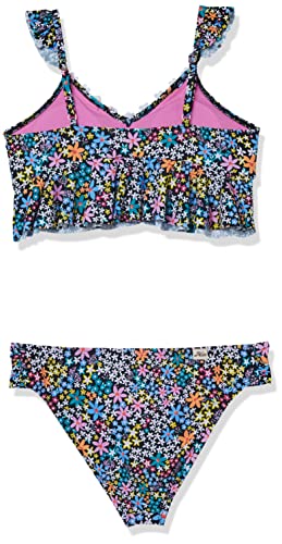 Hobie Girls Cap Sleeve Bralette Bikini Top & Sash Tab Hipster Bottom Swimsuit Set2