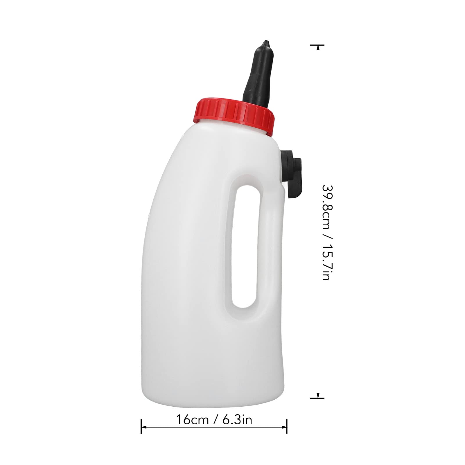 Bottiglia per il latte per vitelli da 4 litri Attrezzatura per l'alimentazione agricola durevole con capezzolo per vitelli, agnelli e animali da allevamento Materiale PE 16,6 once