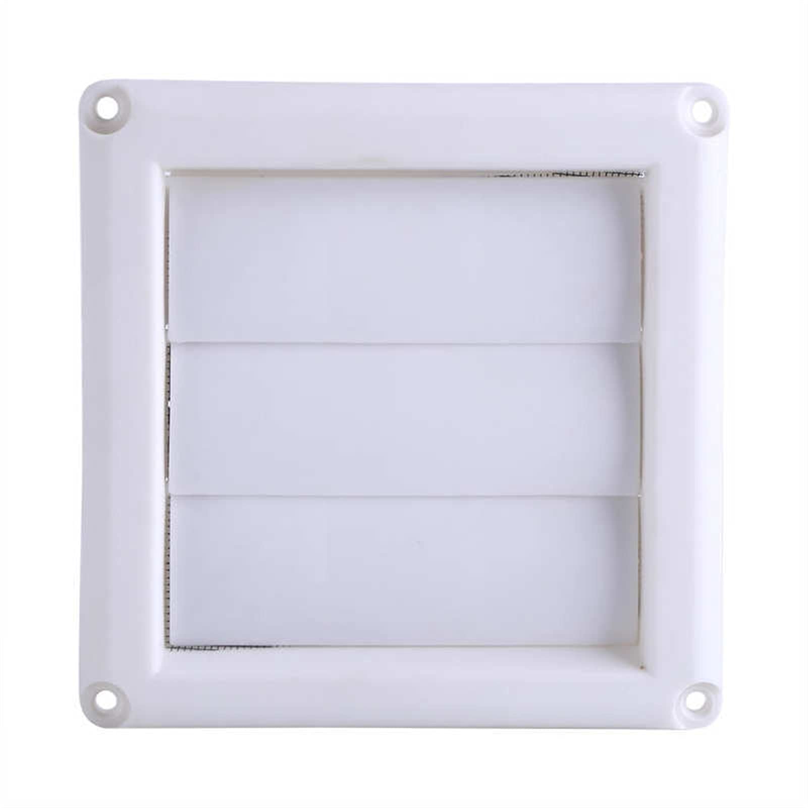 Griglia di ventilazione a parete in plastica | Bianco 15 cm o 20 cm 3 alette con zanzariera: for canalina a parete e aperture a soffitto(20cm)