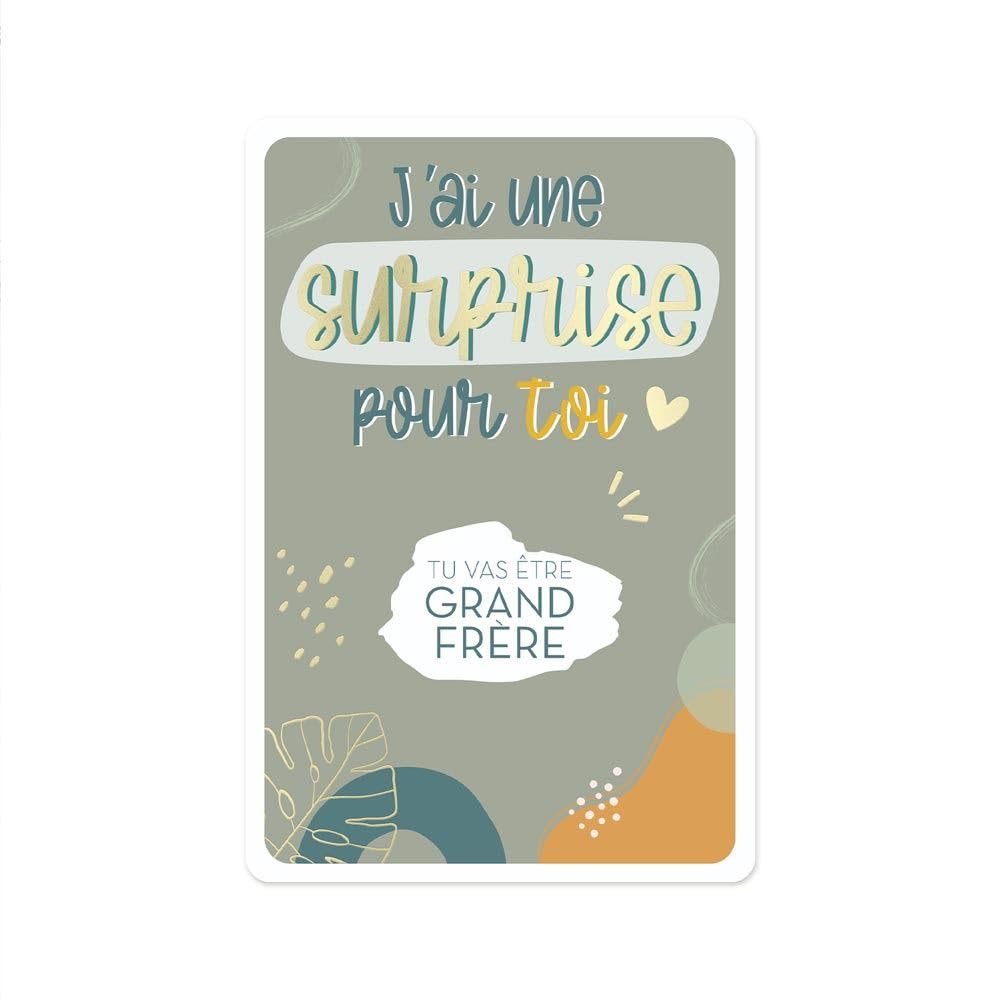 STC Birth Announcement Scratch Card "You Will Be Big Brother", Multi-Coloured - Multi-Coloured, 10 x 15 cm - Image 2