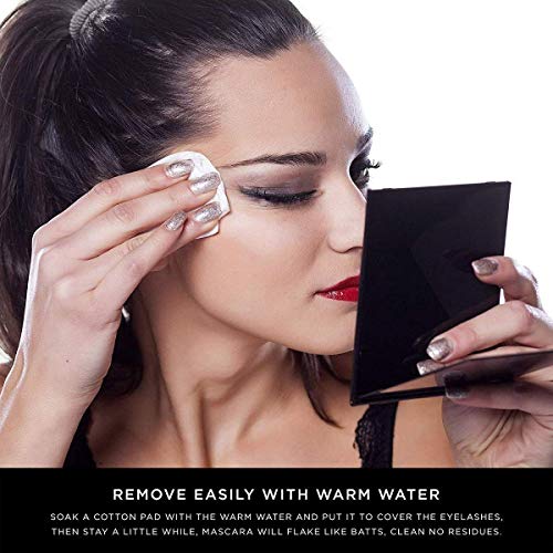 AsaVea 4D Silk Fiber Lash Mascara Waterproof, Luxuriously Longer, Thicker, Voluminous Eyelashes, Long-Lasting, All Day Exquisitely Lush, Full, Long, Thick, Smudge-Proof Eyelashes (Black)