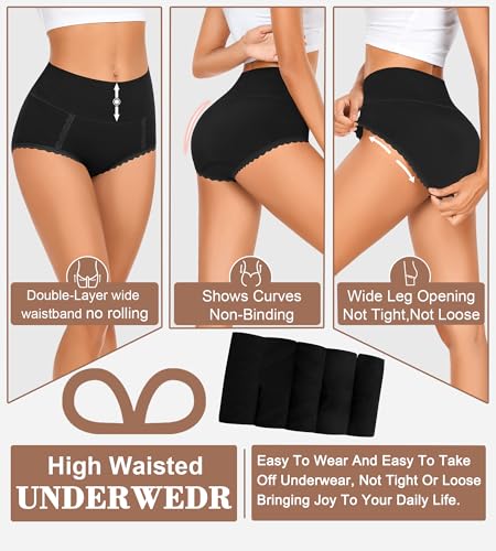 Cotton Underwear High Waisted Womens Full Coverage Ladies Comfy Panties (Regular & Plus Size)2