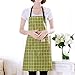 YXDZ (2 Pièces Carré De La Mode Européenne Boucle Réglable Tablier Imperméable Cuisine Cuisson Cuisson Simple Taille sans Manches Vert