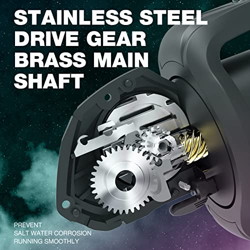 Haut Ton Spinning Reel Galaxy At 3000 Series Advanced Version,Full Matel Farme,5+1Bb Stainless Ball Bearing,27Lb Max Drag Fishing Reels, For Medium Inshore&Offshore Saltwater ,Freshwater ,Ice Fishing #TOP4