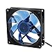 Aexit DC12V 0.16A 9Cm 4P niebieskie 12 diod LED 7 b-lades wentylator chłodzący do obudów PC chłodnica procesora chłodnica(Bleu DC12V 0.16A 9Cm 4P 12 LED allume 7 ventilateur de refroidissement de pour