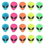 CHGCRAFT 20Pcs 5 Colors Alien Face Acylic Connector Charms Links for DIY Earrings Craft Making, Mixed Color